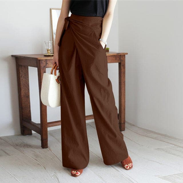 Drune - Elegante Wickelhose mit hoher Taille