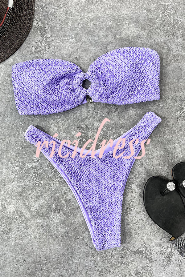 Drune Bandeau-Bikini mit Ringausschnitt