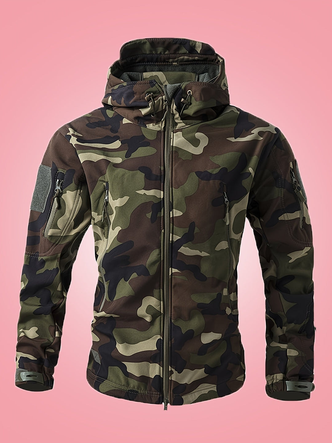 Drune | militär camouflage Windjacke mit Reißverschlusstaschen für Männer - Perfekt für Aktivitäten im Freien