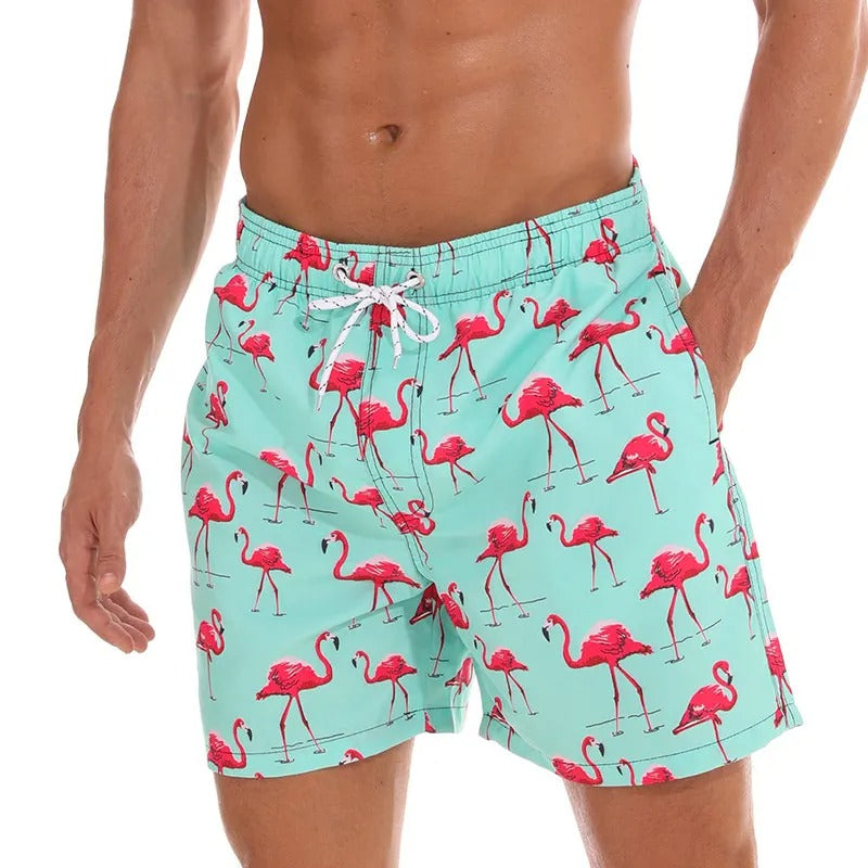 Drune | Atmungsaktive Badeshorts mit Funky Print für Männer