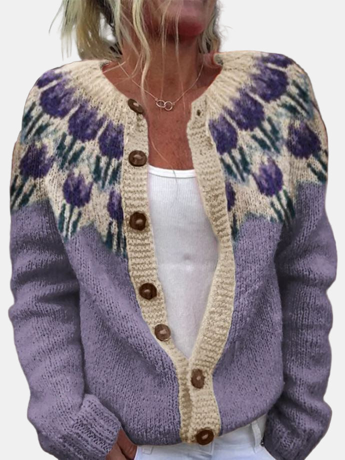Drune | Blumenmuster Cardigan
