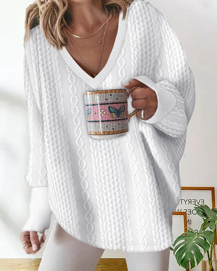 Drune | Sweatshirt mit V-Ausschnitt