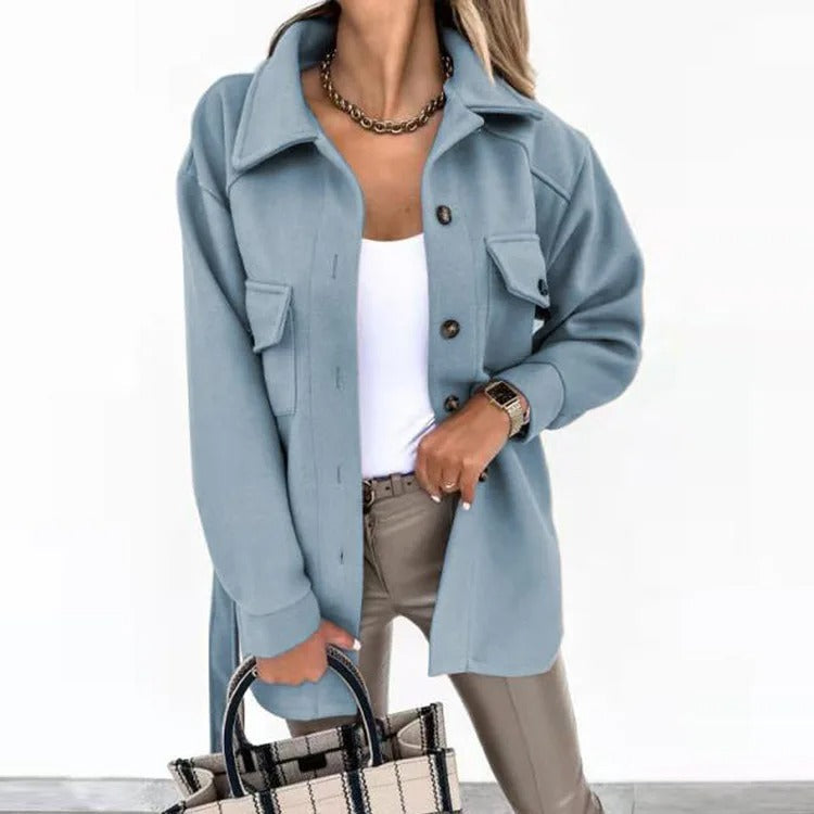 Drune | Sommerjacke Leichtes Woll Langjacke