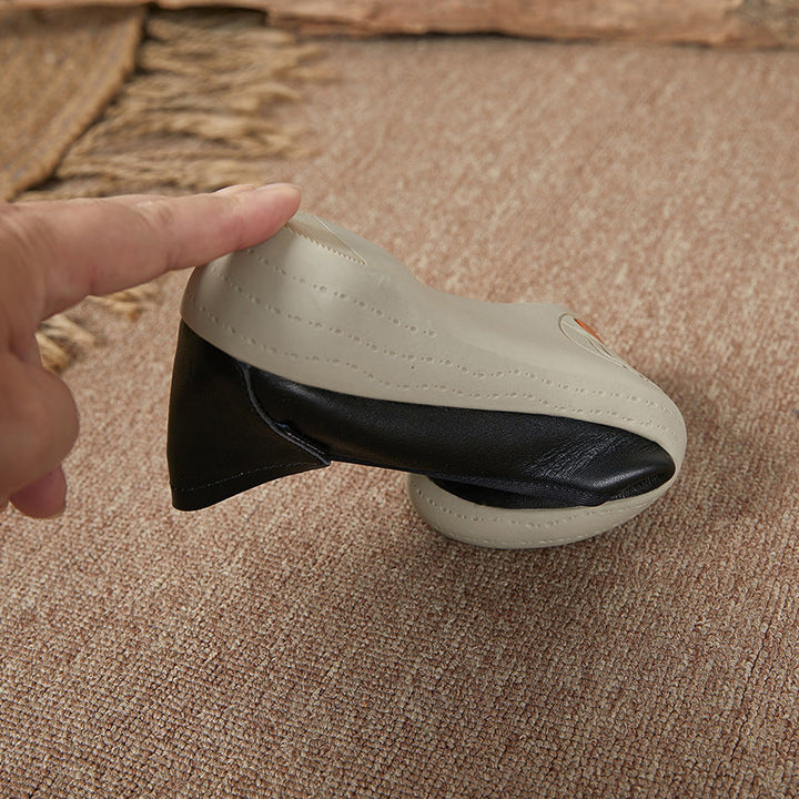 Drune | Frühling und Sommer Damen Echtes Leder Schuhe Niedriger Mund Pumps