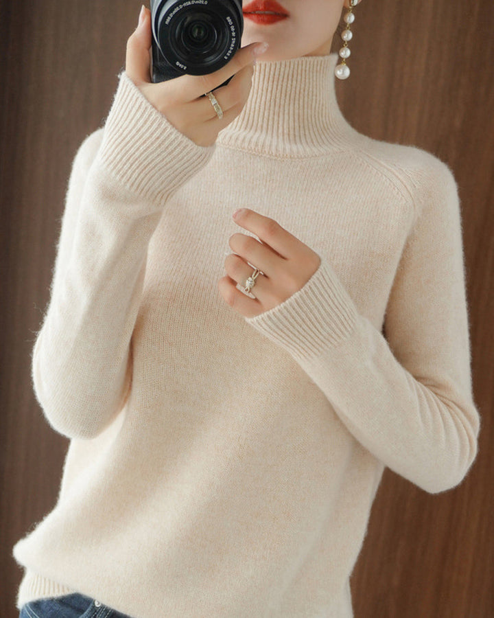 Drune | Einfarbiger Pullover mit Hohem Kragen und Langen Ärmeln