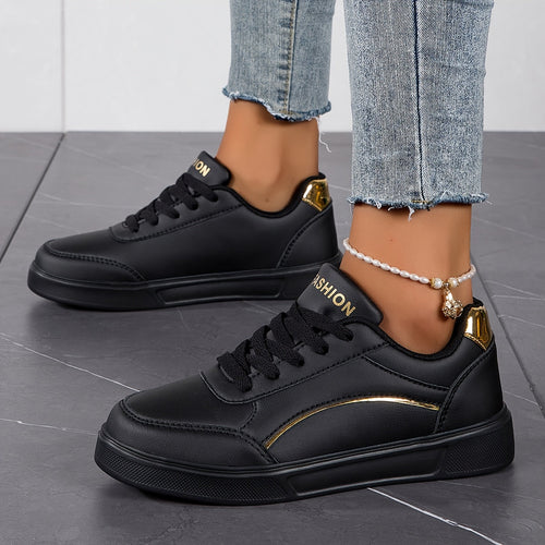 Drune | Damen Sneaker in Einfarbiger Ausführung Mit Schnürsenkeln Und Weicher Sohle