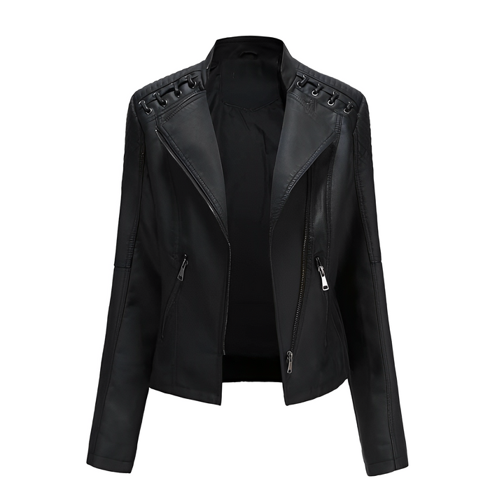Drune | PU-Lederjacke mit Reißverschluss
