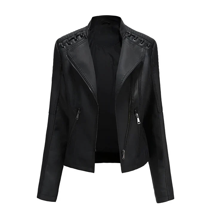 Drune | pu-lederjacke mit reibverschluss