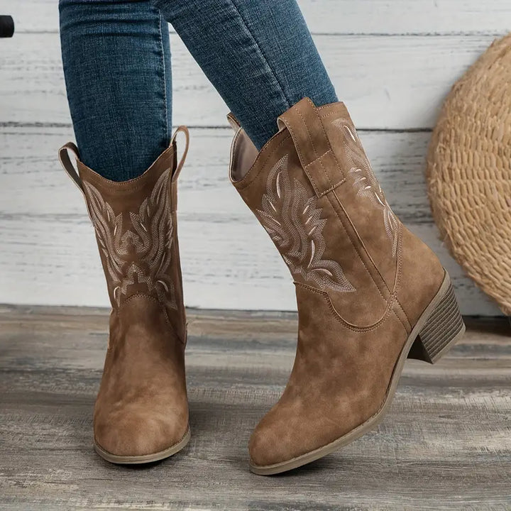 Drune | Retro High Heels Stiefel