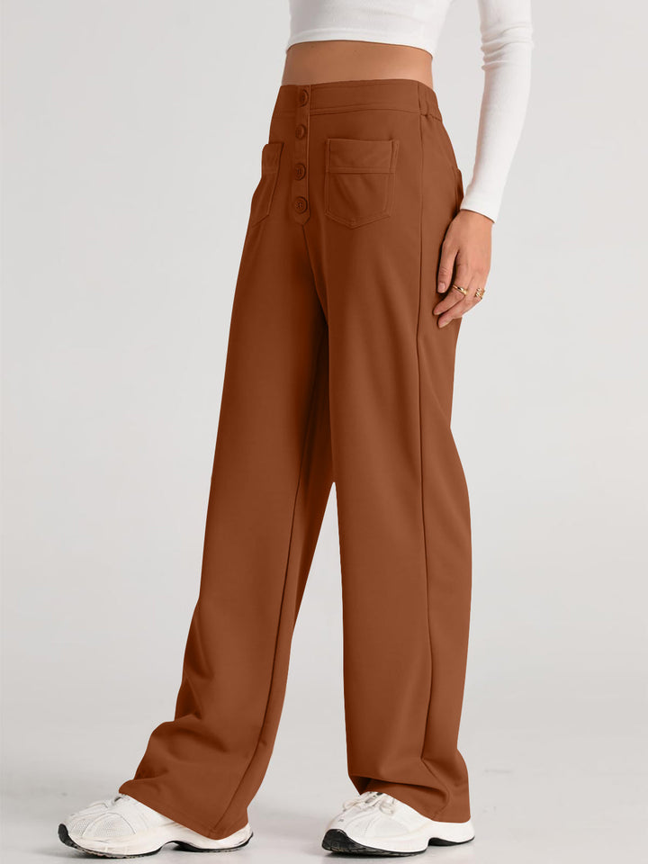 Drune | Taille Weite Hose Mit Taschen Elegant Und Komfortabel