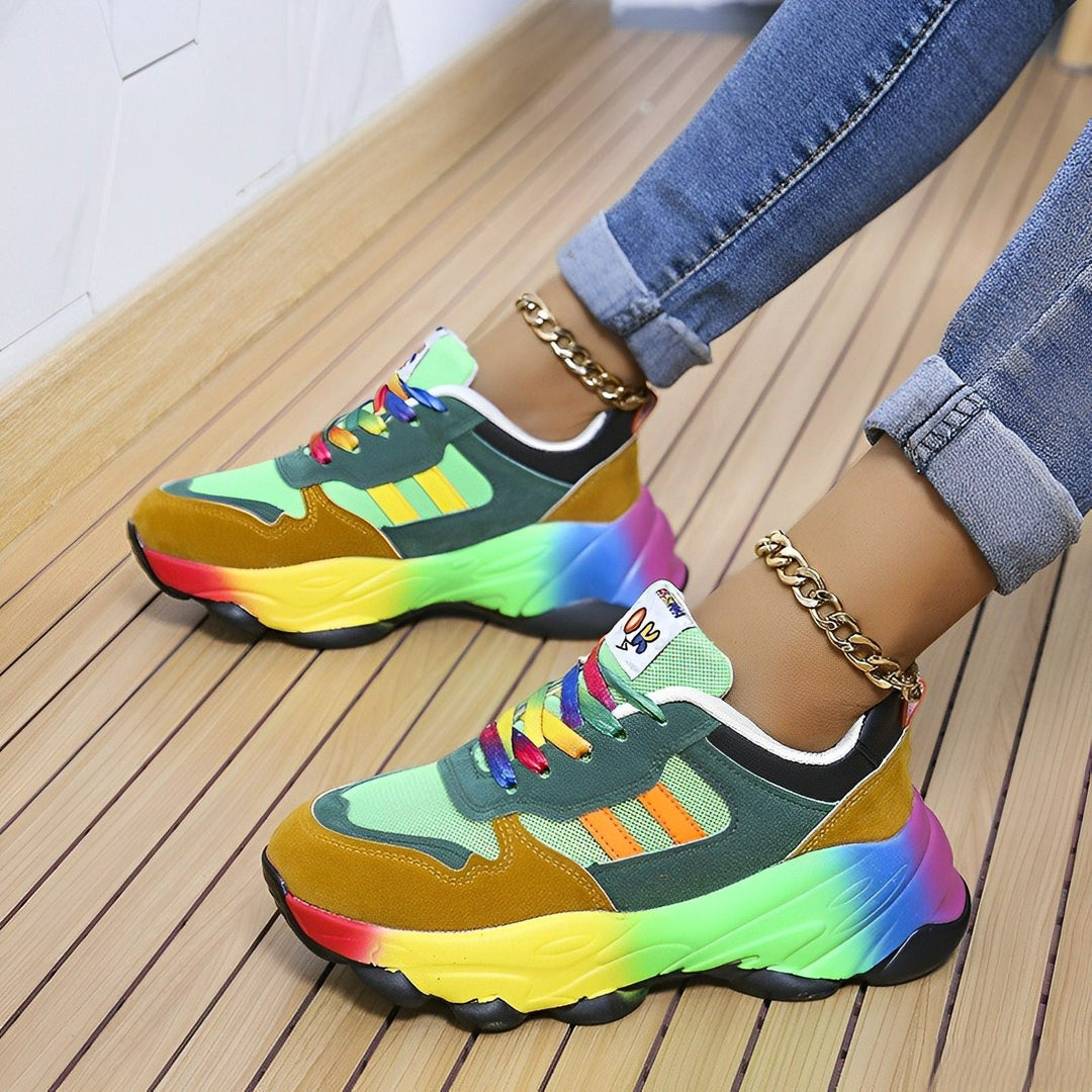 Drune - bunte klobige Turnschuhe für Damen | Multicolor Design Sneaker Damen