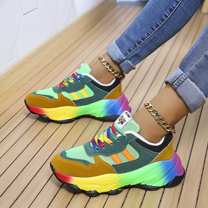 Drune - bunte klobige Turnschuhe für Damen | Multicolor Design Sneaker Damen