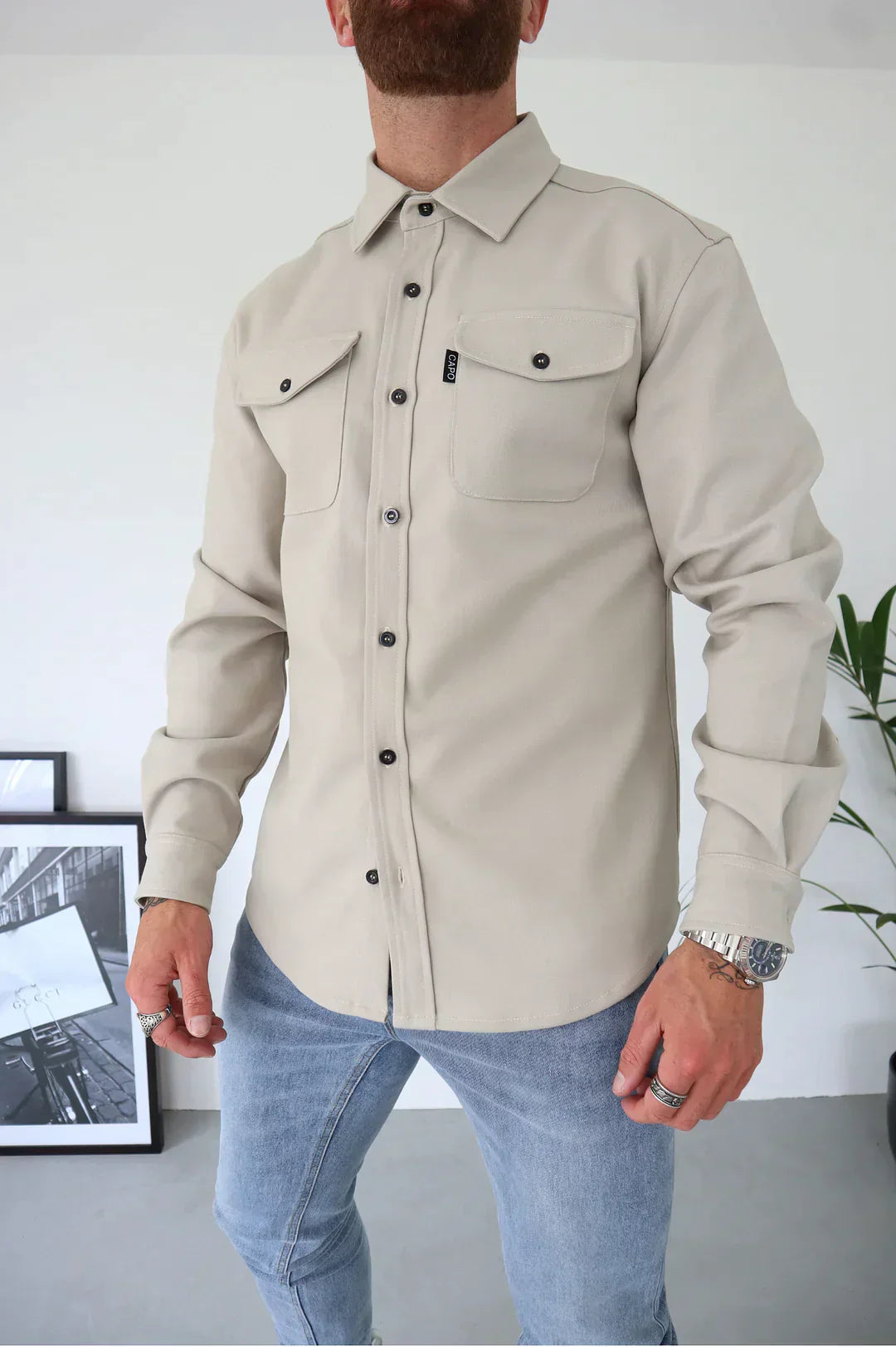 Drune | Premium-Jacke mit Knopfverschluss für Herren | Stylische und bequeme Jacke