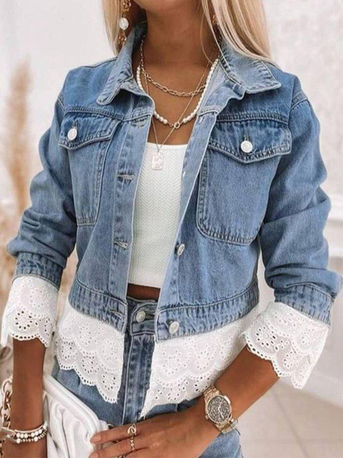 Drune | Blau Patchwork Denim Outerwear