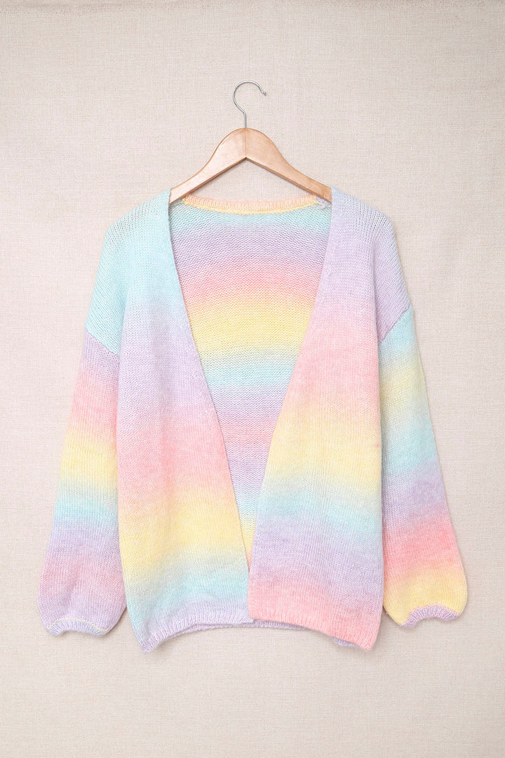 Drune | Gradient Offene Vorderseite Fallendes Schulter Cardigan
