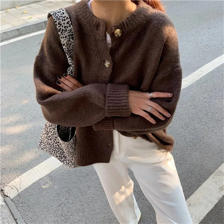 Drune | lässiger Strickcardigan-Pullover