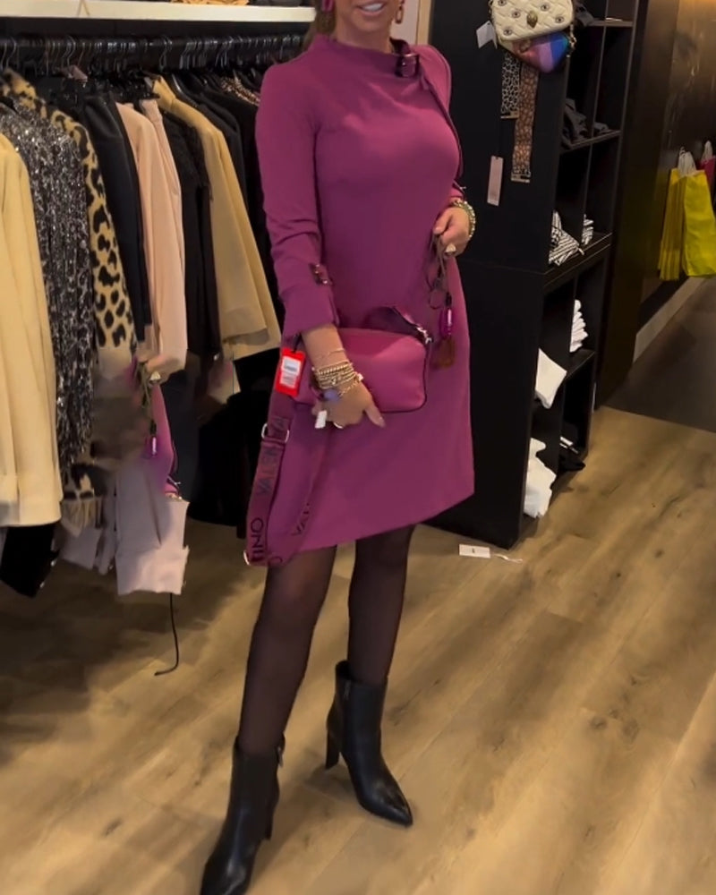 Drune | Lockeres Kleid mit Rundhalsausschnitt