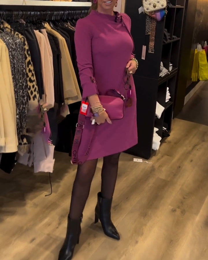 Drune | Lockeres Kleid mit Rundhalsausschnitt