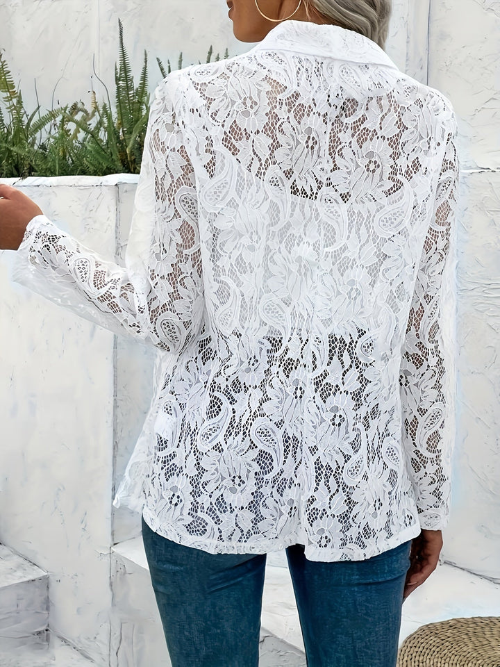 Drune | Offener Vorderer Floralspitzen Revers Blazer