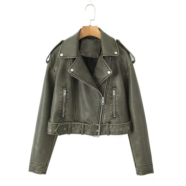 Drune | Waschbare, Farbverlaufende Lederjacke Für Damen*