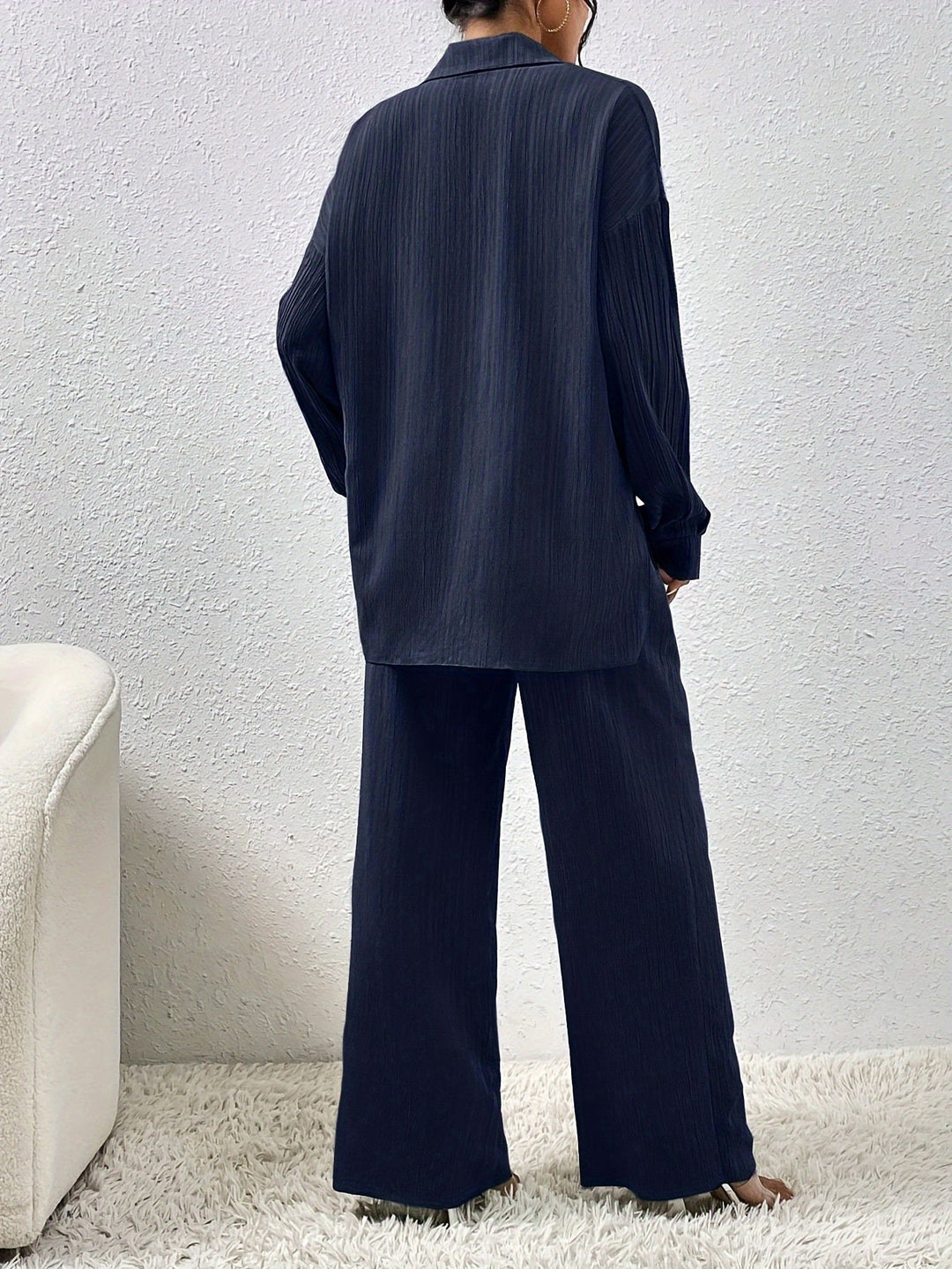 Drune | Mit Knöpfen & Hosen Mit Elastischem Bund Outfit Set Für Damen - Ideal für Herbst/Winter