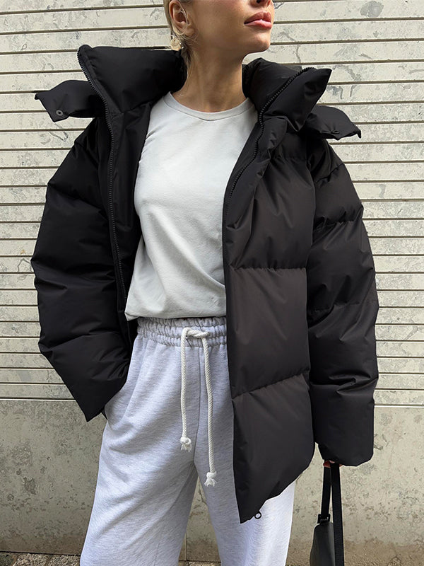 Drune | mehrfarbiges gepolstertes Jacket mit Kapuze