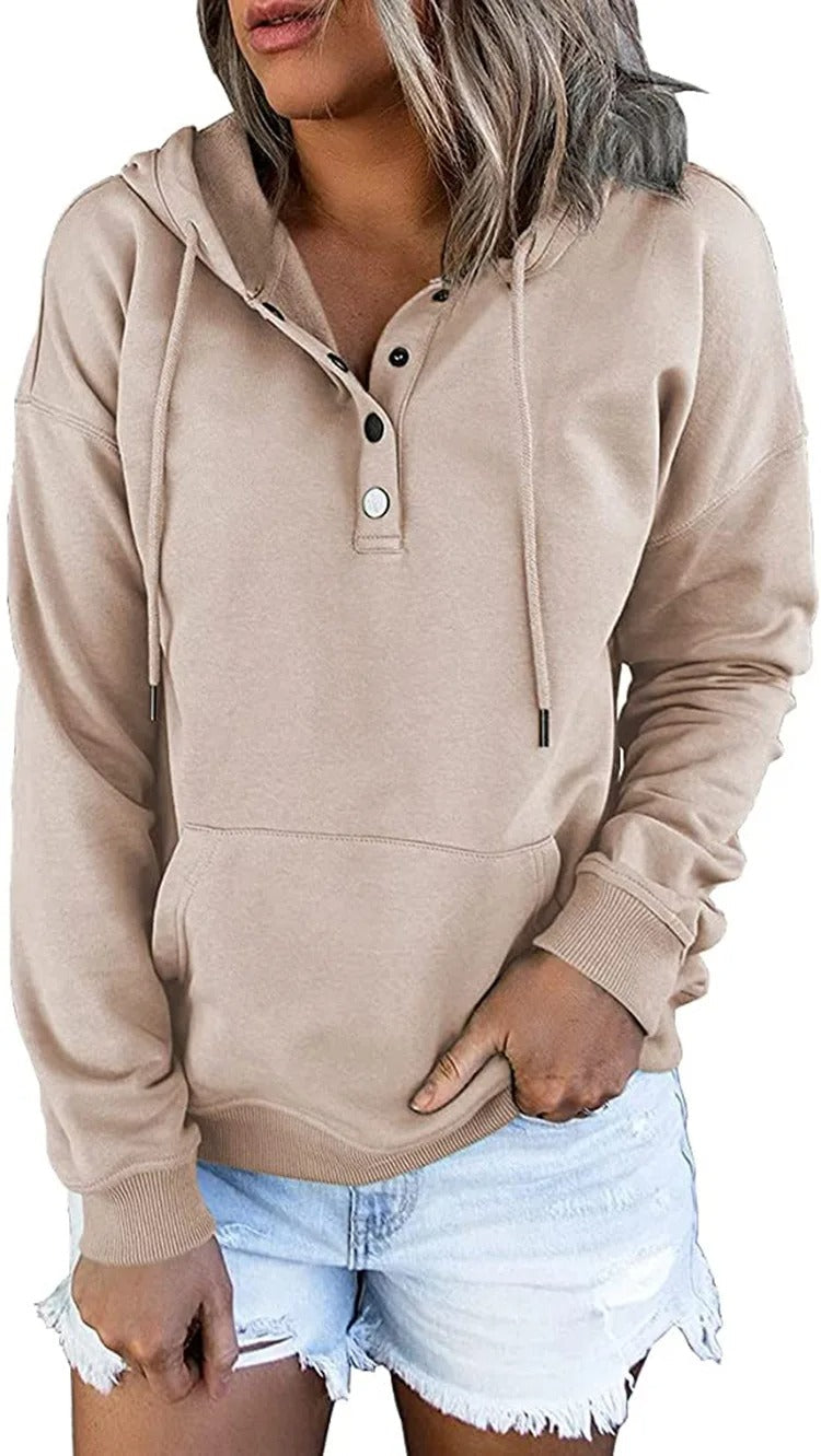 Drune | Damen Hoodie aus Wolle mit Knopf