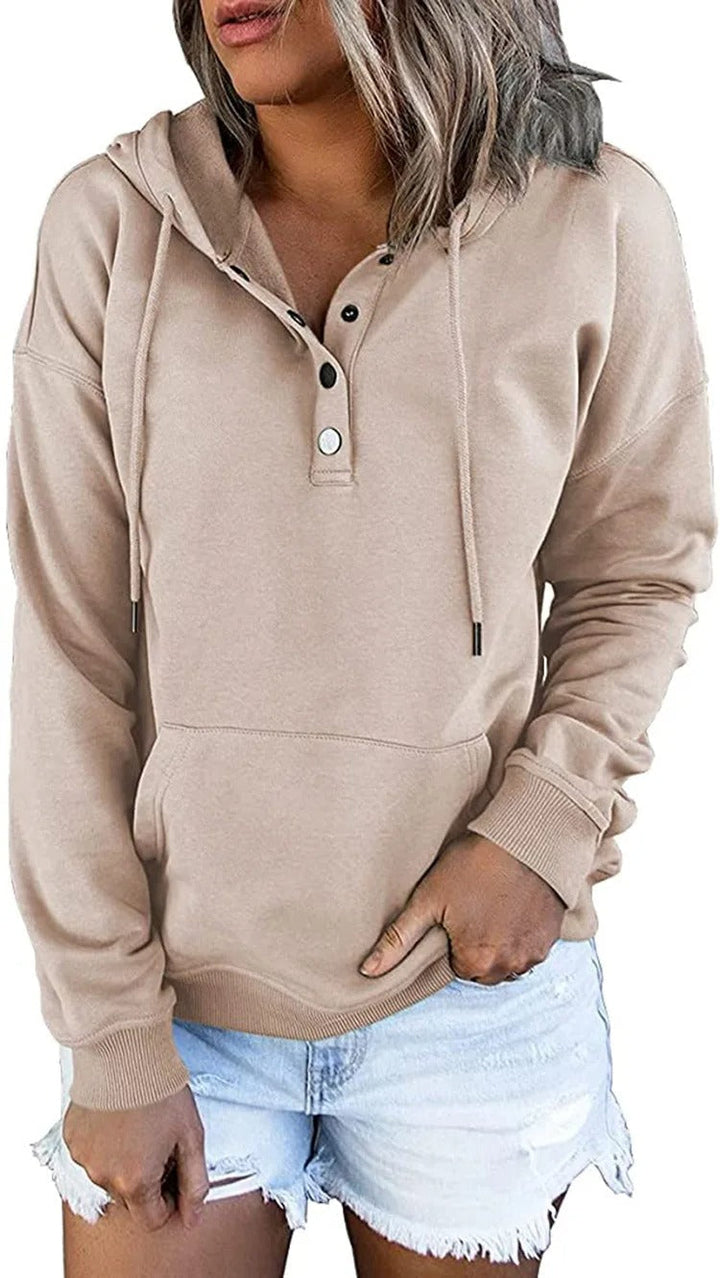 Drune | Damen Hoodie aus Wolle mit Knopf