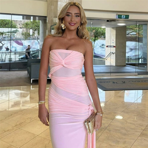 Drune | Rückenfreies Röhrentop-Kleid mit Seitenschlitz