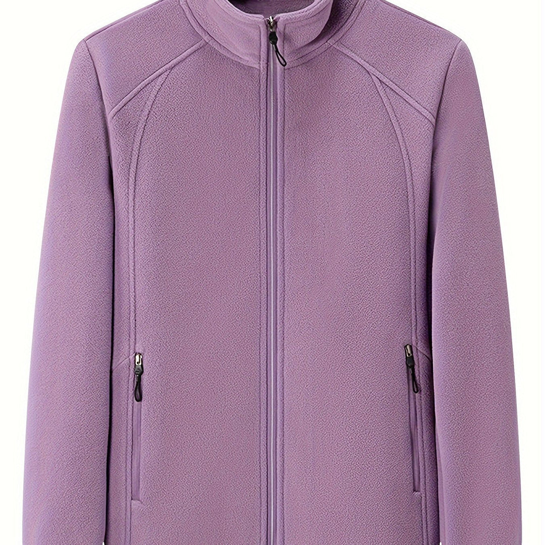 Drune | Plüsch Damen Outdoorjacke mit Hohem Kragen und Langen Ärmeln