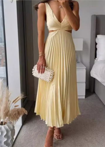 Drune | Gelbes Bohemian Chic Maxikleid