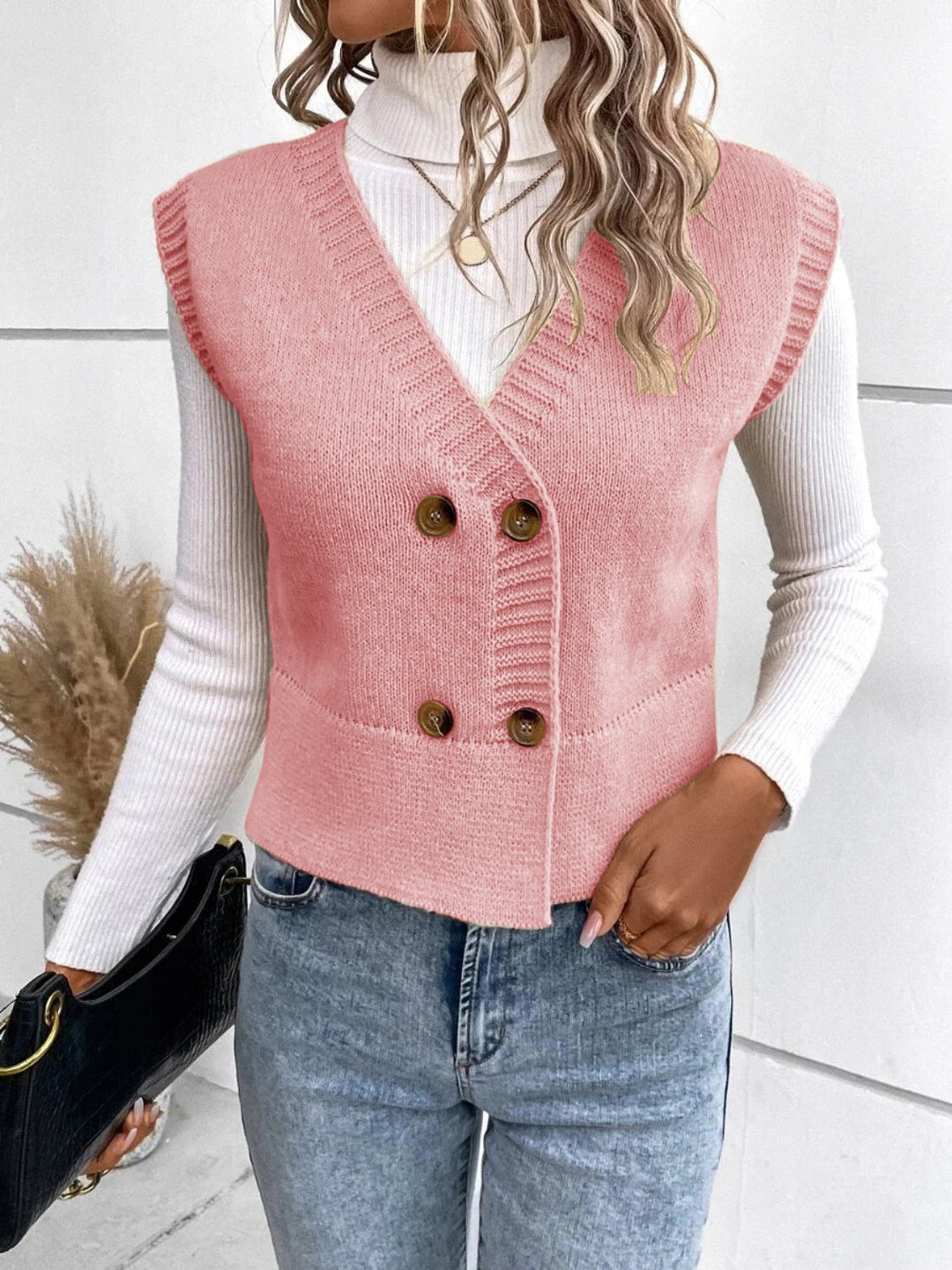 Drune | Strickjacke mit V-Ausschnitt und Knöpfen für Damen
