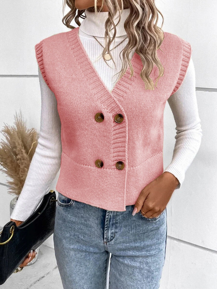 Drune | Strickjacke mit V-Ausschnitt und Knöpfen für Damen