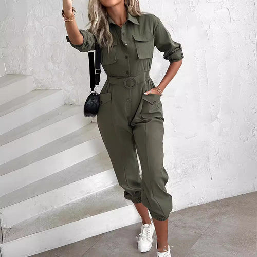 Drune Fracht Taillen-Jumpsuit für Damen