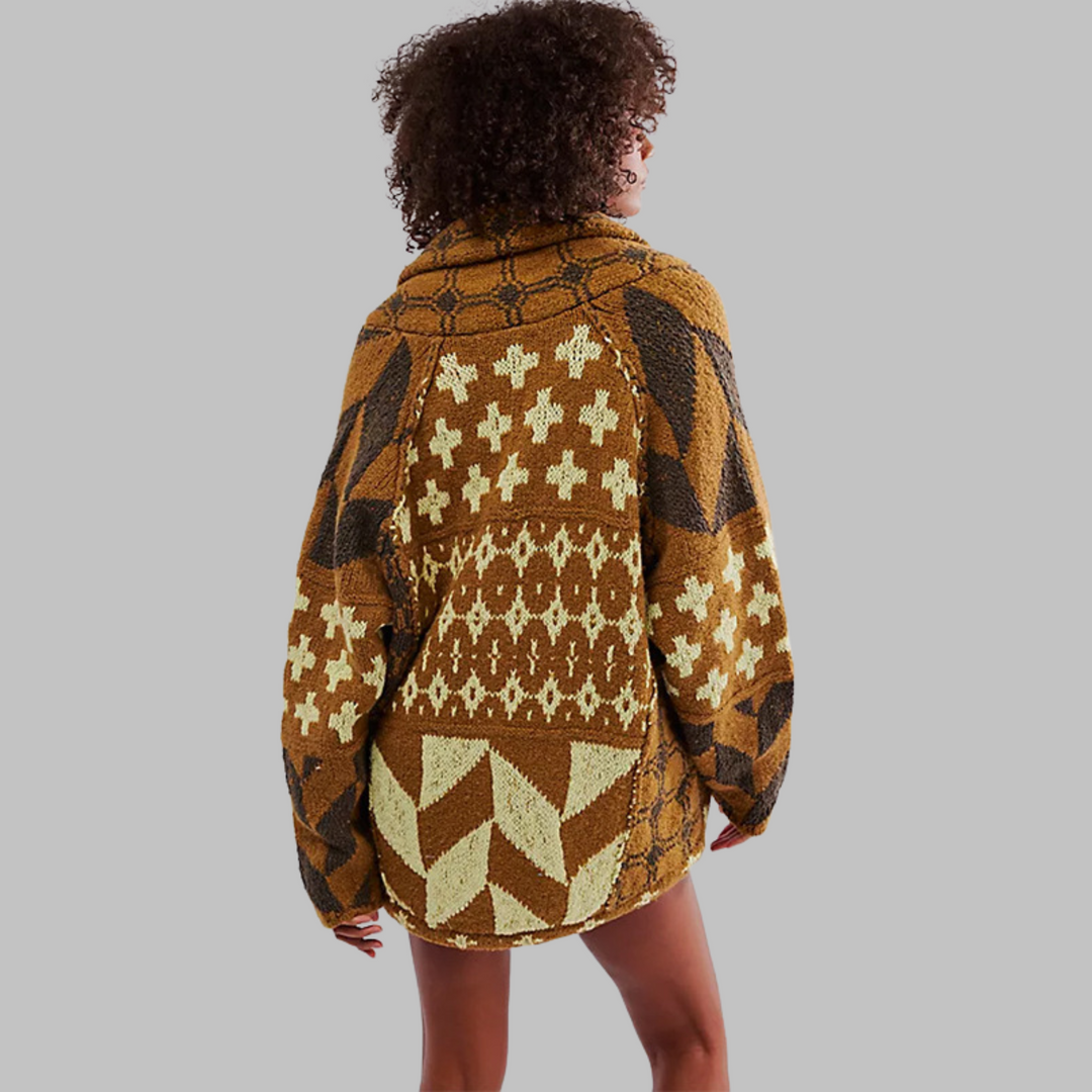 Drune | Cozy soft jacket with modern geometric patterns