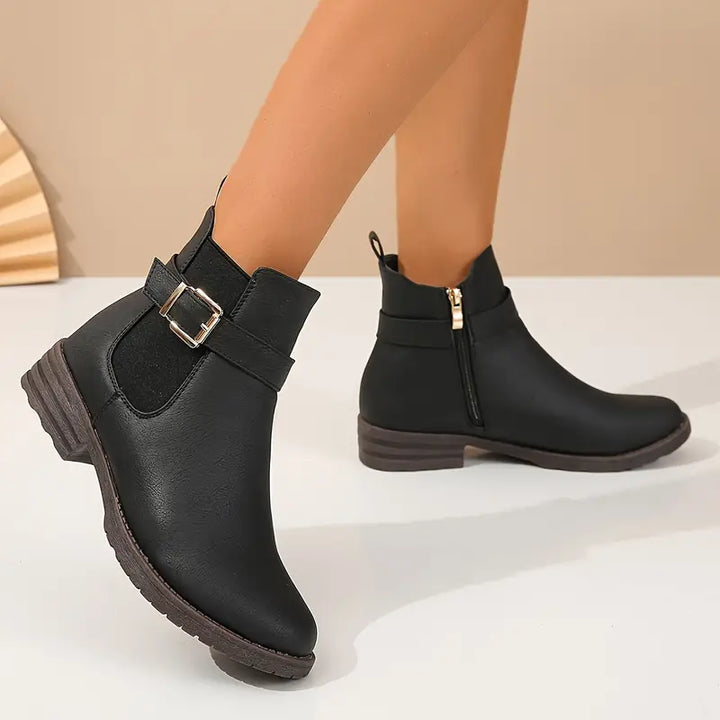 Drune | Lässige Rutschfeste Stiefelette mit Seitlichem Reißverschluss