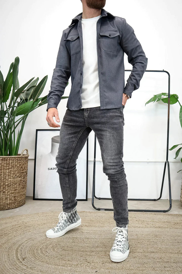 Drune | Premium-Jacke mit Knopfverschluss für Herren | Stylische und bequeme Jacke
