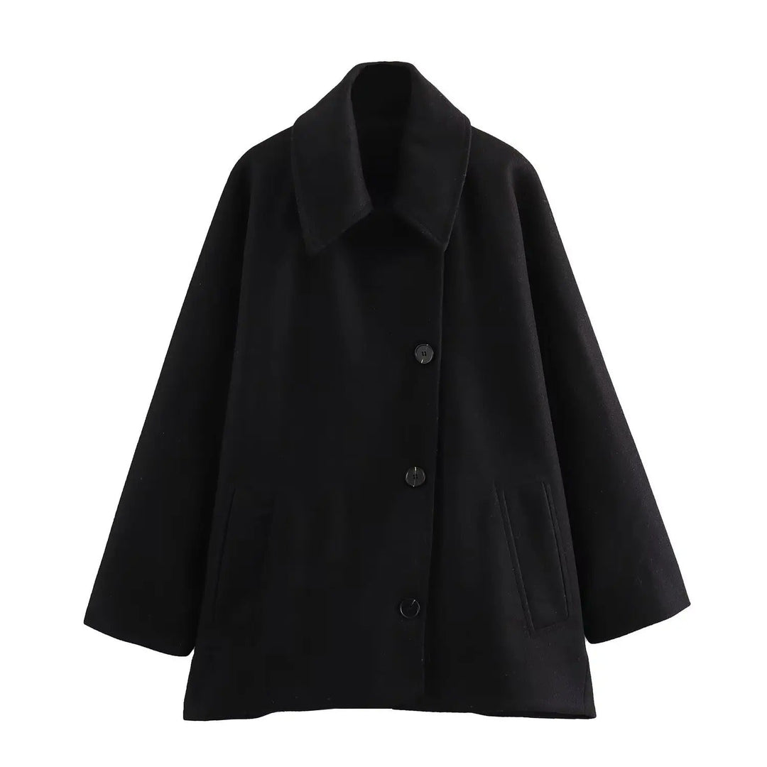 Drune | Kurzjacke im Trend mit Polo-Kragen und Capärmeln aus Mischgewebe