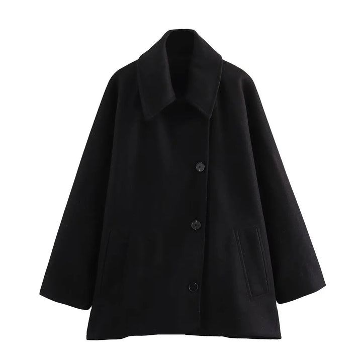 Drune | Kurzjacke im Trend mit Polo-Kragen und Capärmeln aus Mischgewebe