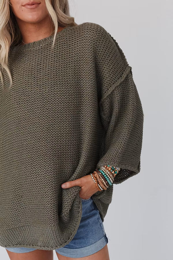 Drune | Strickpullover mit Rundhalsausschnitt für täglichen Komfort