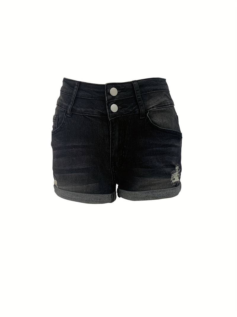 Drune | Gerippte Jeansshorts für Frühling/Sommer