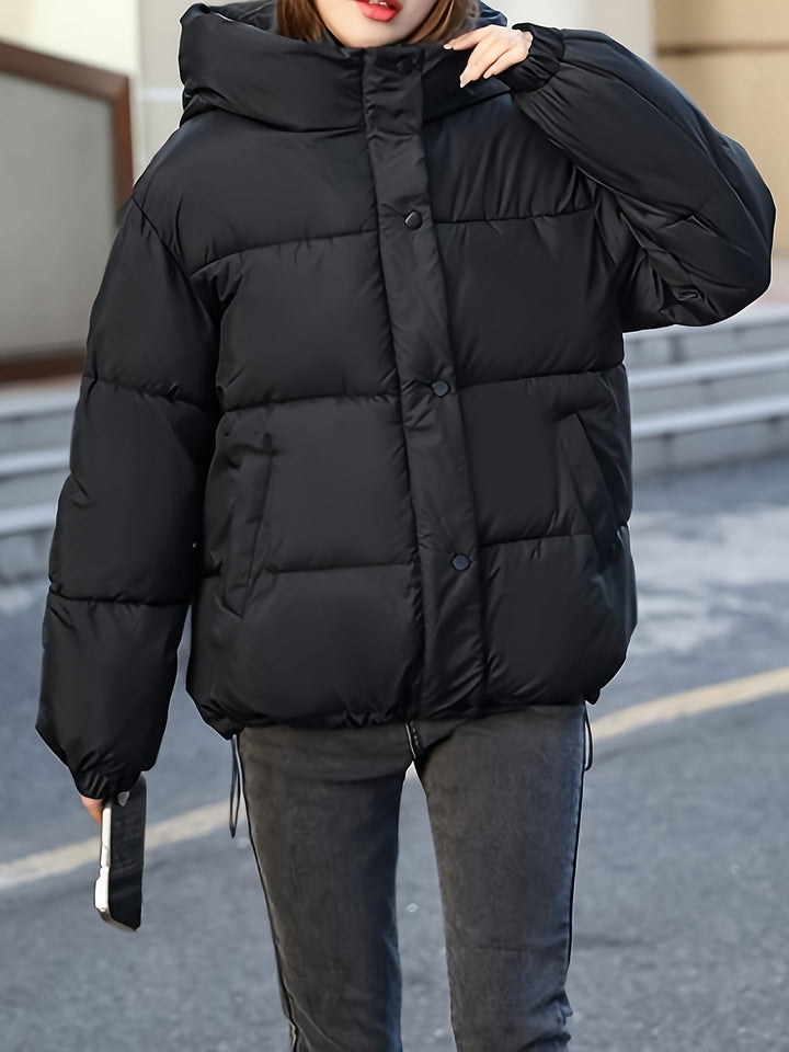 Drune | Dicke Lässige Winterjacke mit Kapuze und Reißverschluss für Frauen Perfekt für Herbst-Winter