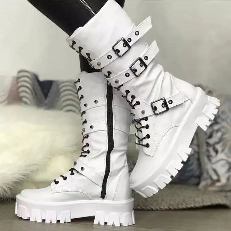 Drune | Damen Punk Stiefel