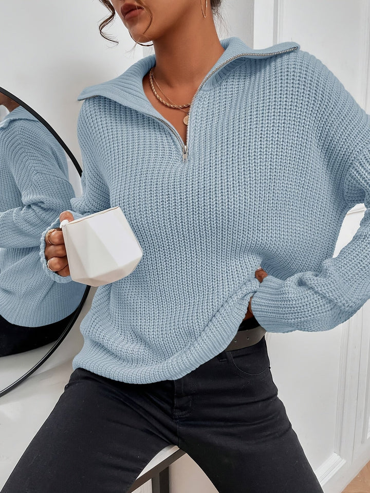 Drune | Lässiger Fleecepullover mit Reißverschluss Damen