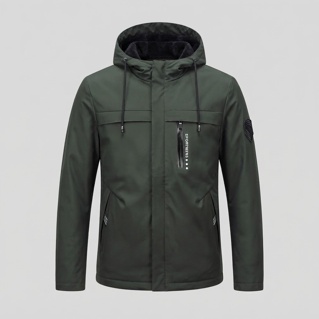 Herren Wetterfeste Kapuzenjacke Drune
