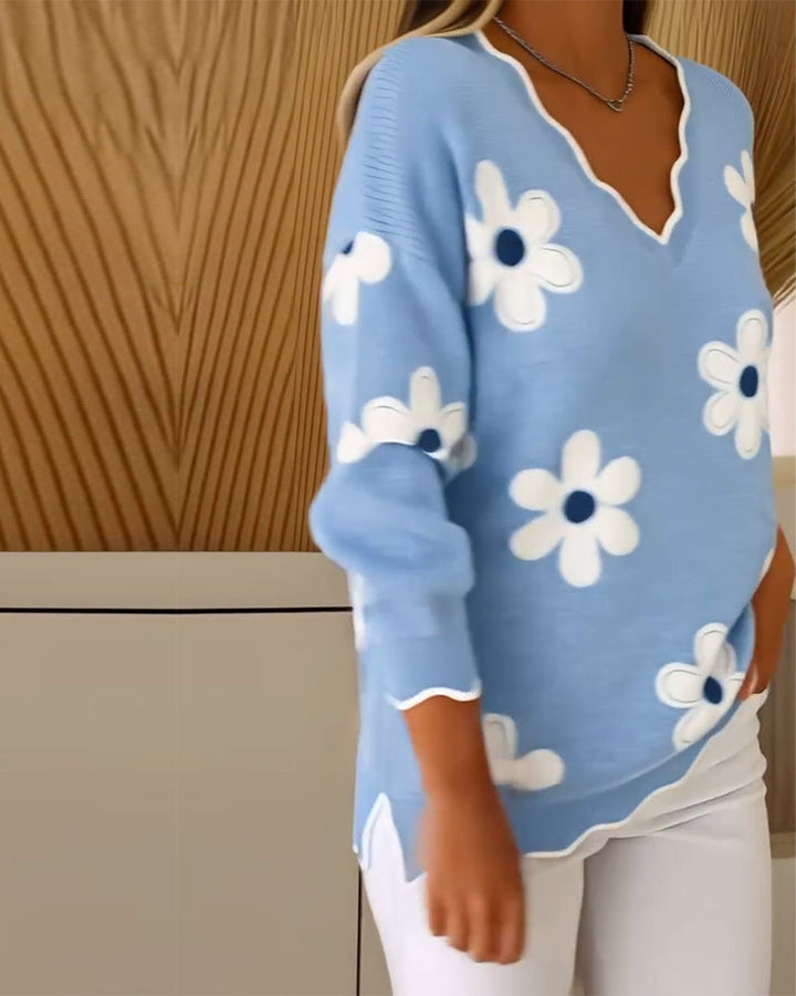 Drune | Jacquard V-Ausschnitt Modisch