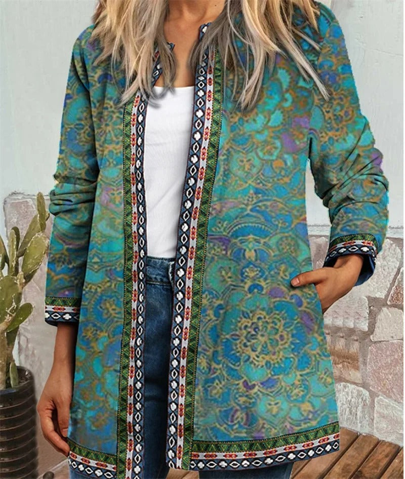 Drune | Boho Jacke mit Farbenfrohem Muster