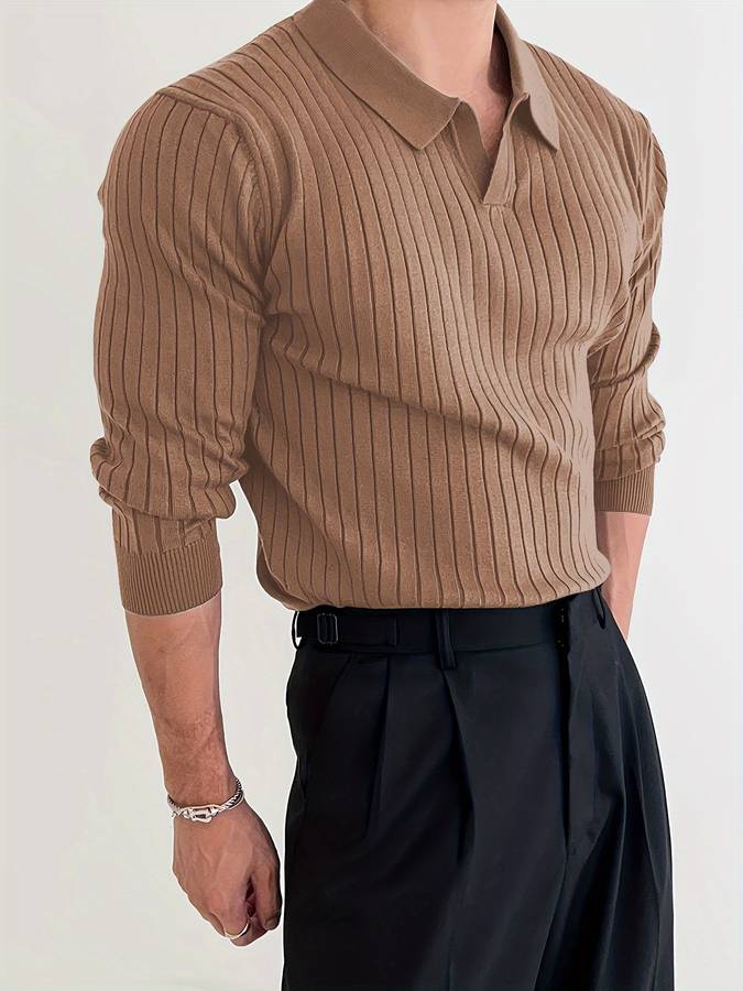 Drune - Lässiger Herrenpullover mit V-Ausschnitt