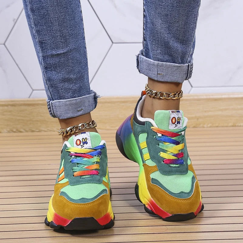Stilvolle bunte orthopädische Sneakers Drune