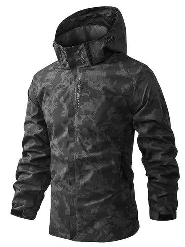 Drune | warmes Camouflage-Windbreaker mit Kapuze für den Frühling für Herren - Perfekt für Outdoor-Aktivitäten im Frühling
